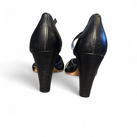Paolo Iantorno Women’s Black Leather Heels Size 39 (US 8.5-9) Made in Italy - Picture 3 of 8